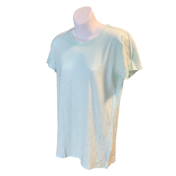 Nwt PINK BY VICTORIA’S SECRET BLUE CREW NECK T-SHIRT WITH LOGO SIZE XS - Picture 2 of 6